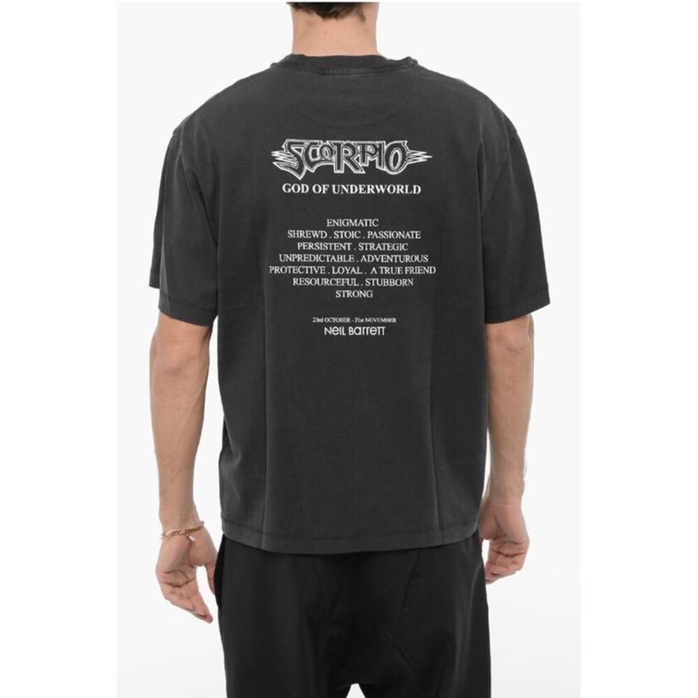 Neil Barrett Printed SCORPIO THE ALCHEMIST Crew-neck Men's T-Shirt - Picture 2 of 5